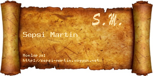 Sepsi Martin névjegykártya